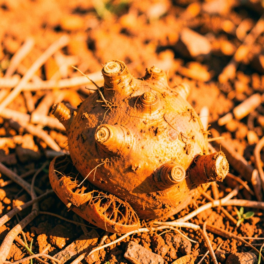 Résine de Boswellia Serrata sur un fond naturel, tons ambrés et boisés